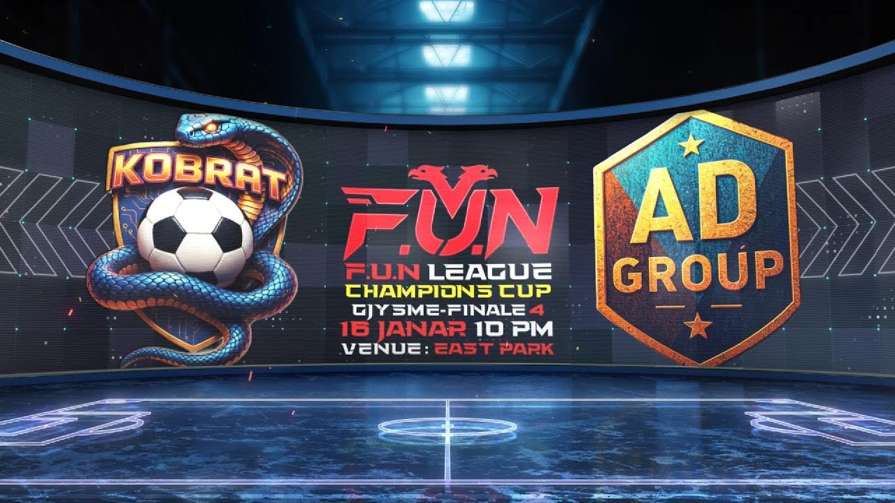 F.U.N LEAGUE ALBANIA KOBRAT ⚫ VS AD GROUP 🔵 CHAMPIONS CUP GJYSME-FINALE 4  @EAST PARK 10PM