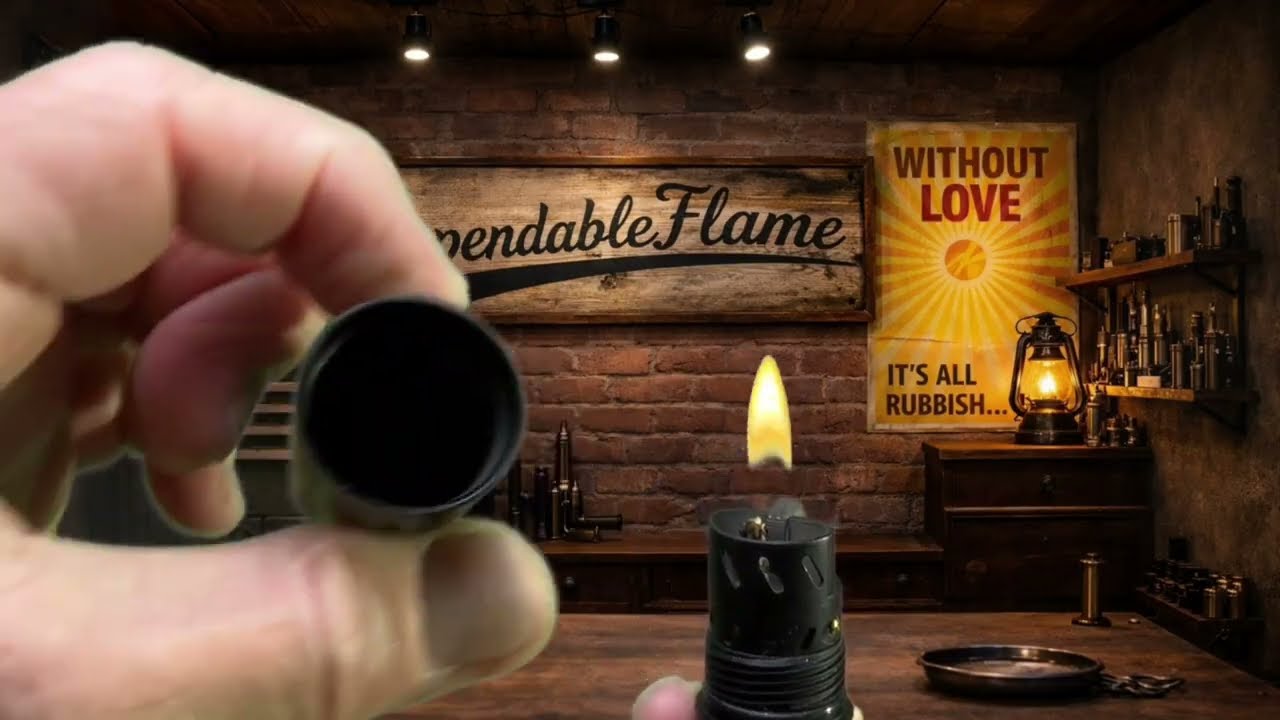 Отчет о ходе работ после замены фитиля и наполнителя в нашей бензиновой зажигалке Exotac titanLIG...