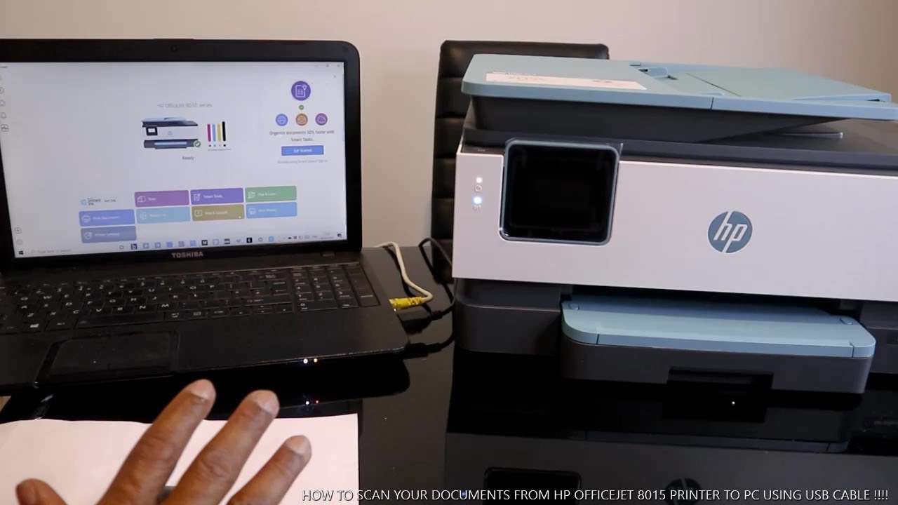 HOW TO SCAN YOUR DOCUMENTS FROM HP OFFICEJET 8015 PRINTER TO PC USING USB CABLE !!!!