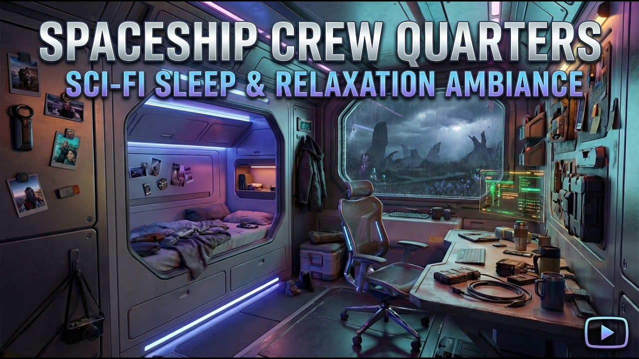 The Rust and Rain Protocol | Spaceship Crew Quarters | Sci-Fi Ambiance for Sleep, Study, Relaxation