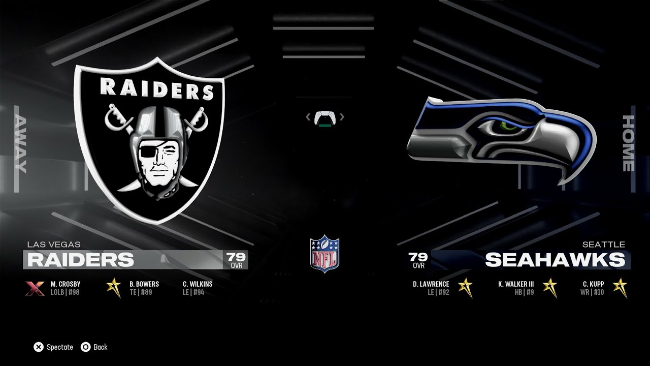 Las Vegas Raiders  vs Seattle Seahawks showdown of update roster ￼ ￼￼