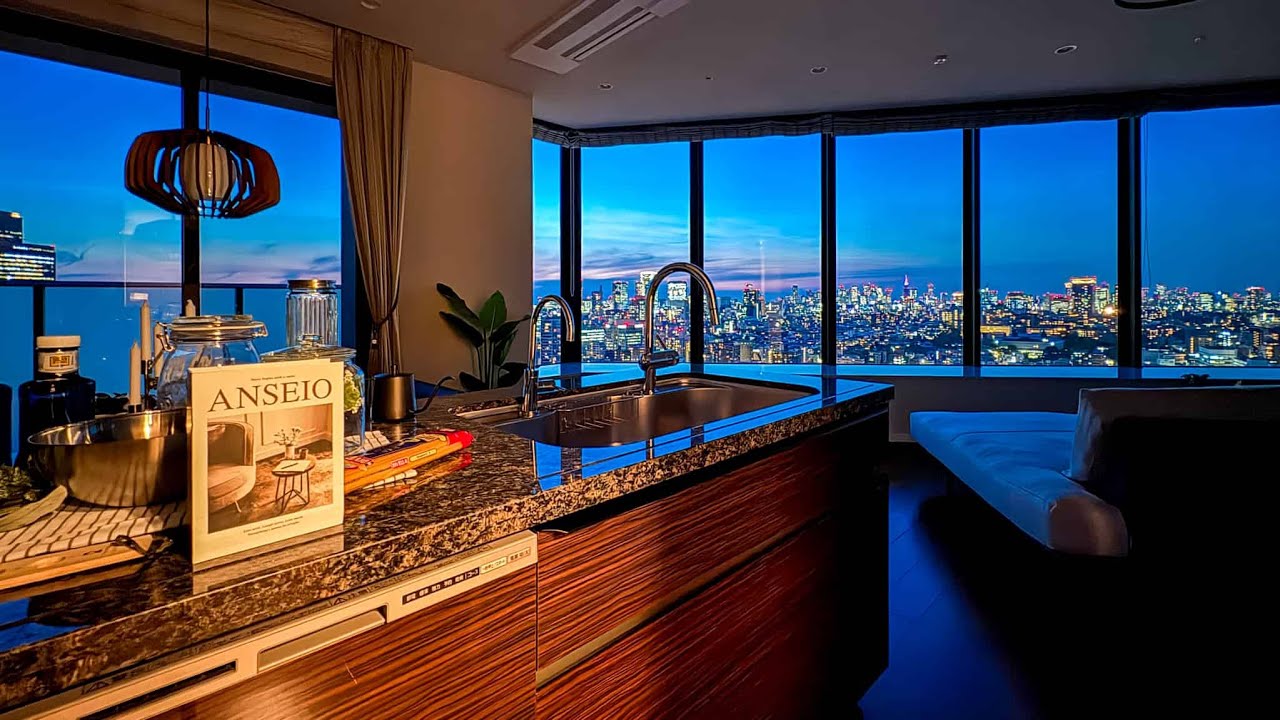 【LDK一面ガラス張り！】開放感と景色を味わえる特等席✨白金タワマン│ルームツアー