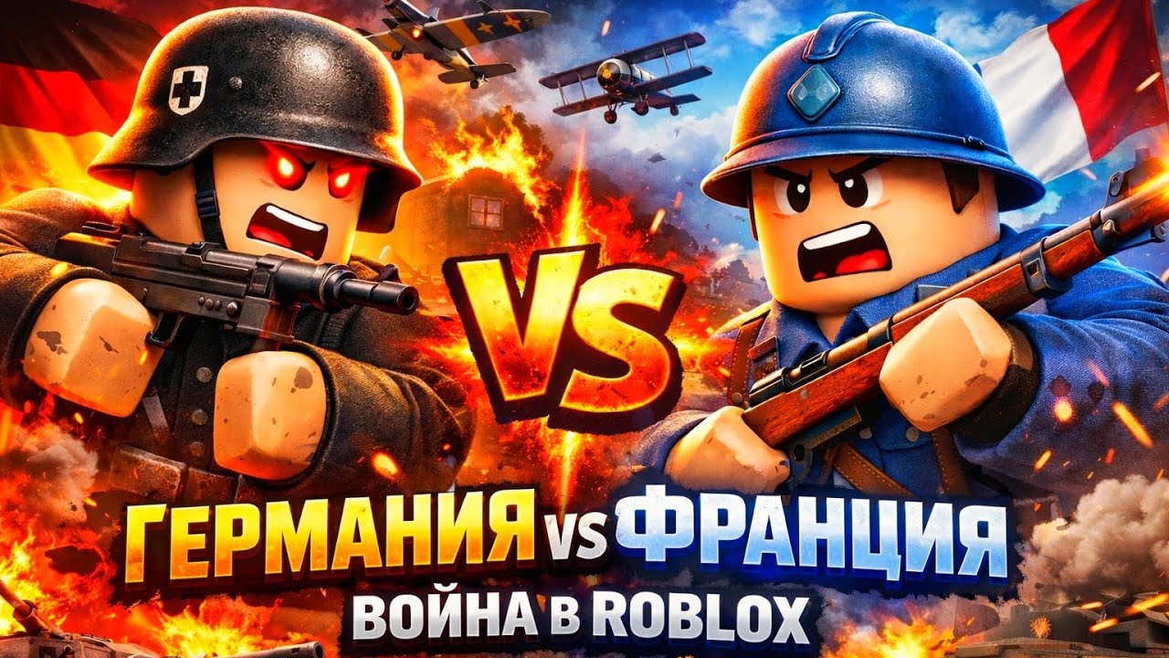 🔥Новая Война Германия Vs Франция в контроль над Европой в Roblox 🔥