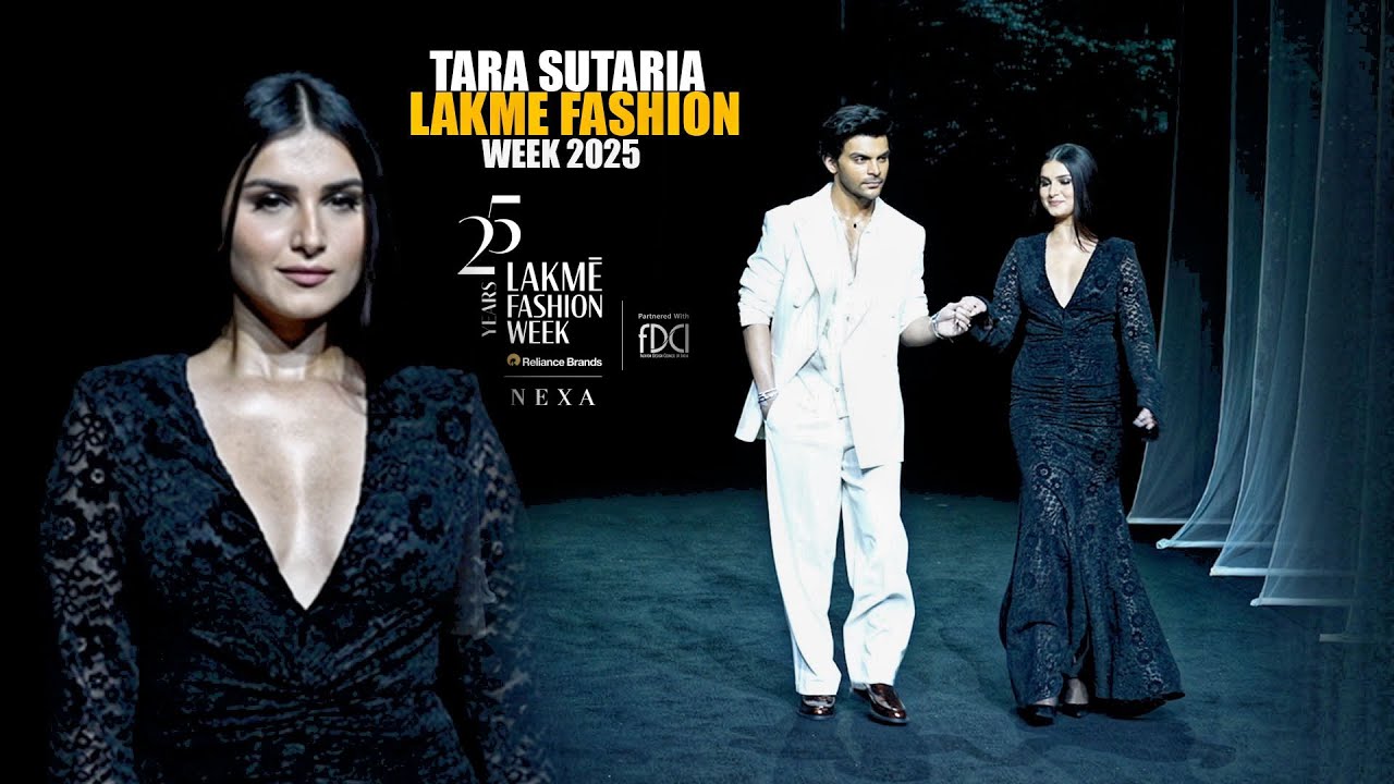 Tara Sutaria and veer pahariya Ramp Walk At Lakme Fashion Week 2025