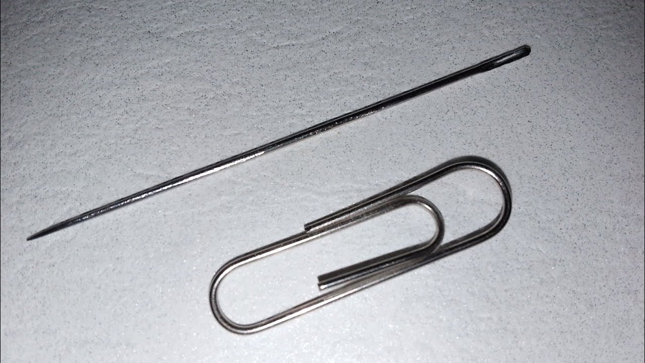 Handmade paperclip sewing needle (Milliner) - Full process