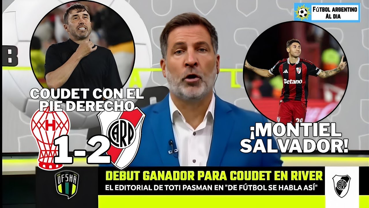 Debut ganador para coudet en river: river venció a huracán de visitante, huracán 1 river 2