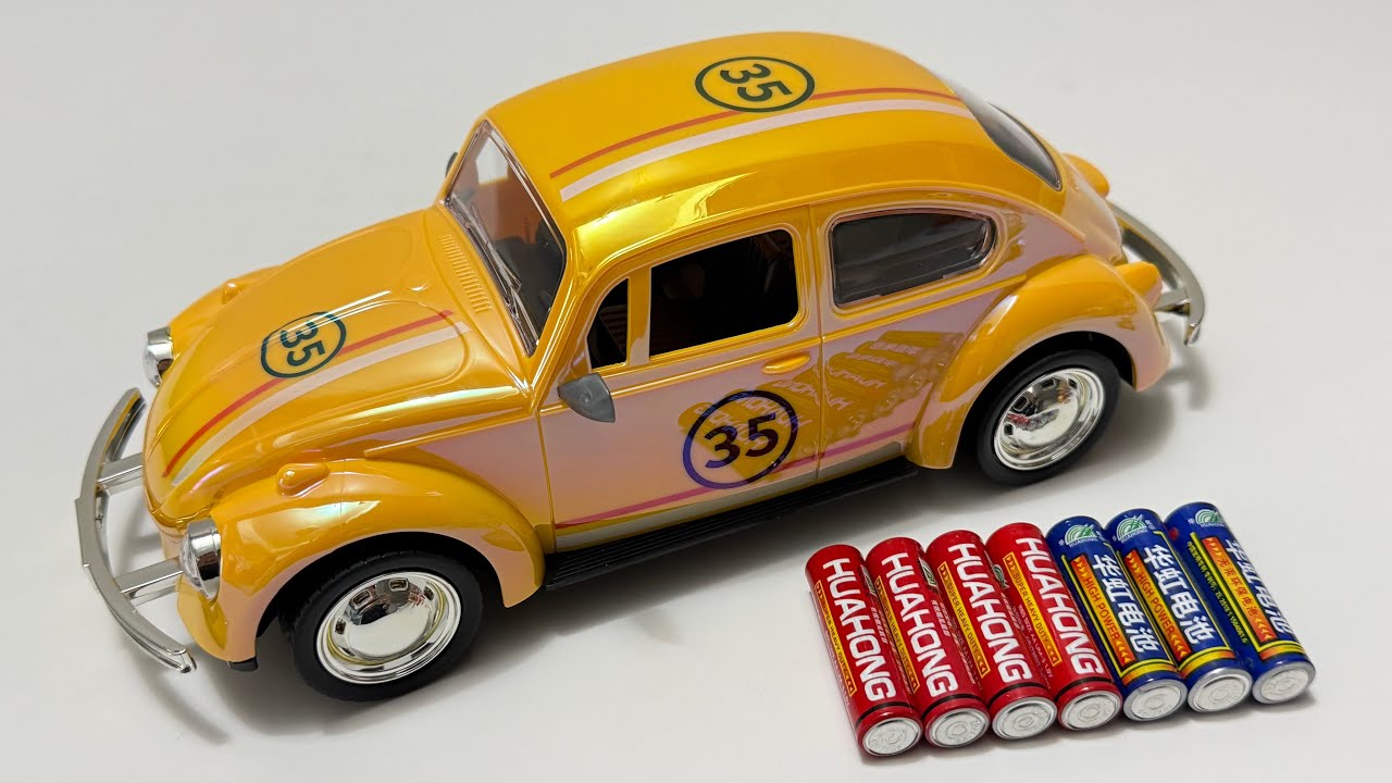 Unboxing Retro RC Beetle Model Car, Electric Cute Duck, Deformed Police Car, Batman RC Racing Car