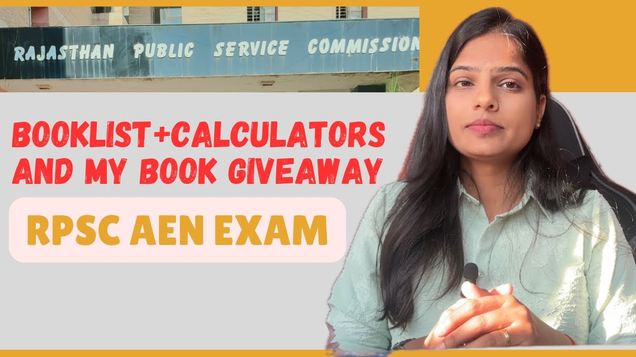 Best Books and Calculators for RPSC AEN Mains #rpscaen #rpsc #rpscae  #studymotivation #rpscaen2025
