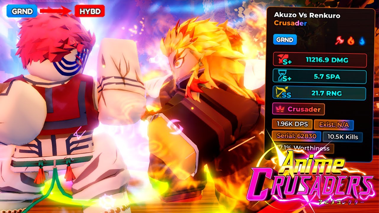 Akuzo Vs Renkuro 60 LVL | Anime Crusaders | Roblox