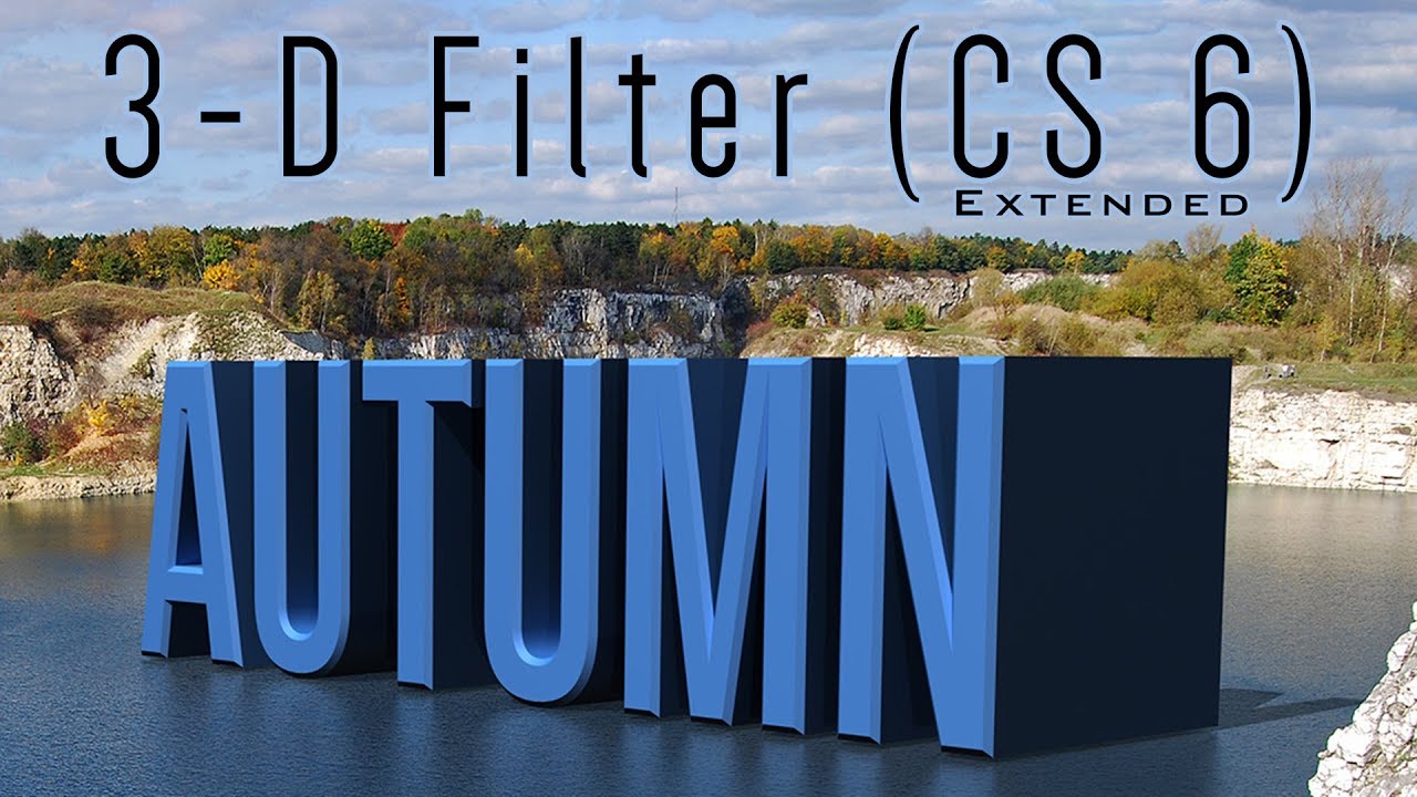 Photoshop CS6 Extended Tutorial: 3D TEXT. How to add Bevels, Light, Shadow and Reflections.