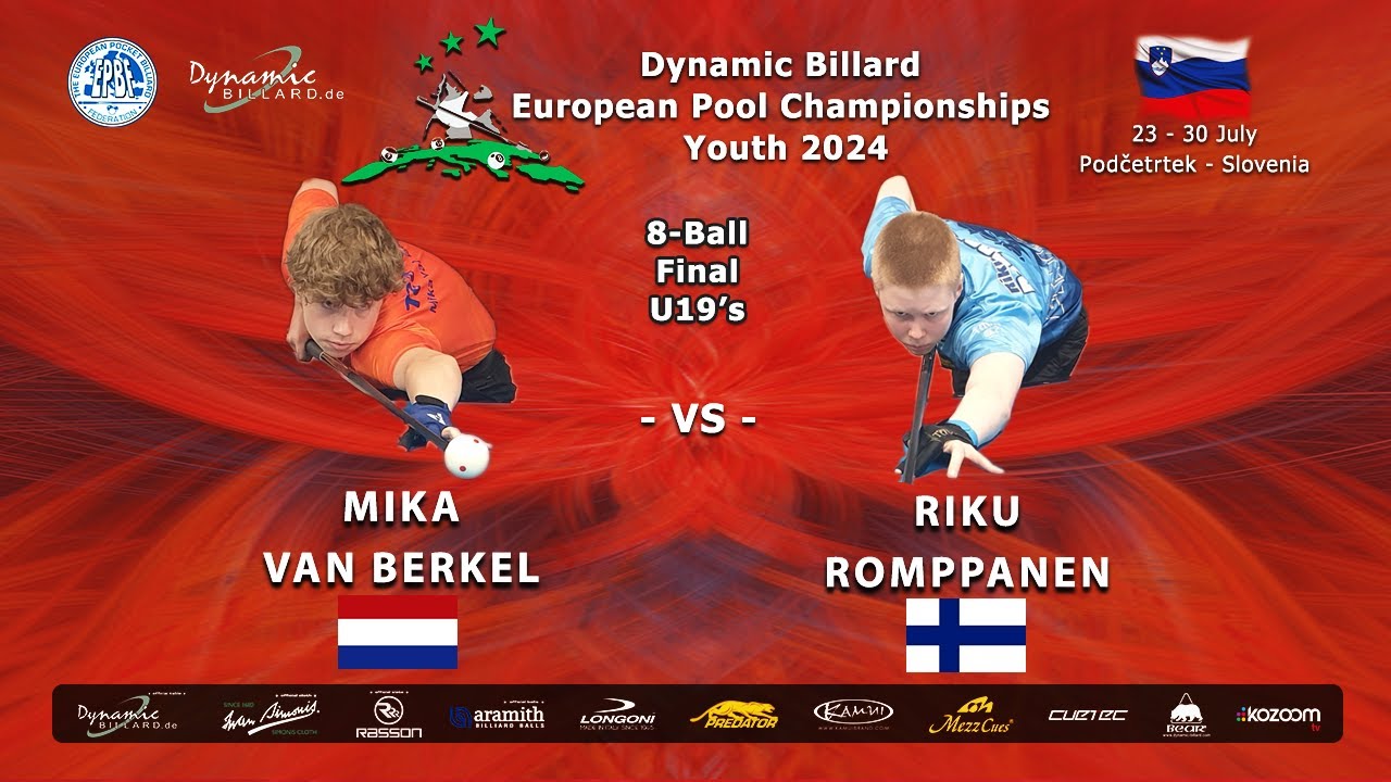 Day 6: Youth; The Final of the 8-ball at Dynamic Billard European Pool Championships Youth 2024.