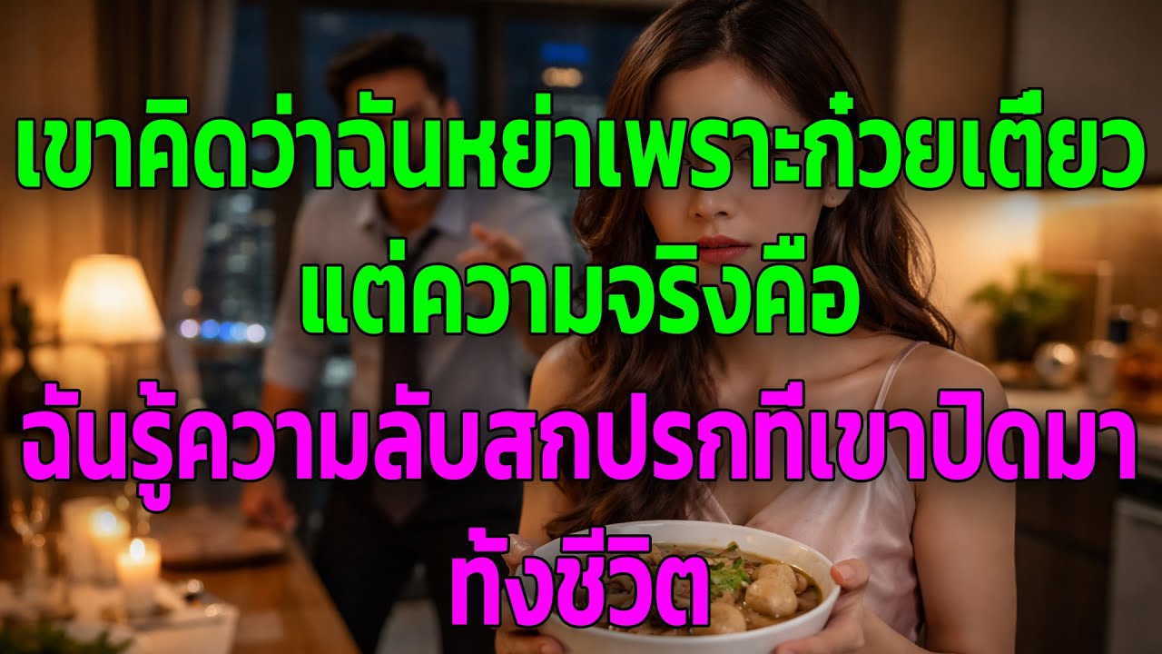 เขาคิดว่าฉันหย่าเพราะก๋วยเตี๋ยว แต่ความจริงคือ ฉันรู้ความลับสกปรกที่เขาปิดมาทั้งชีวิต