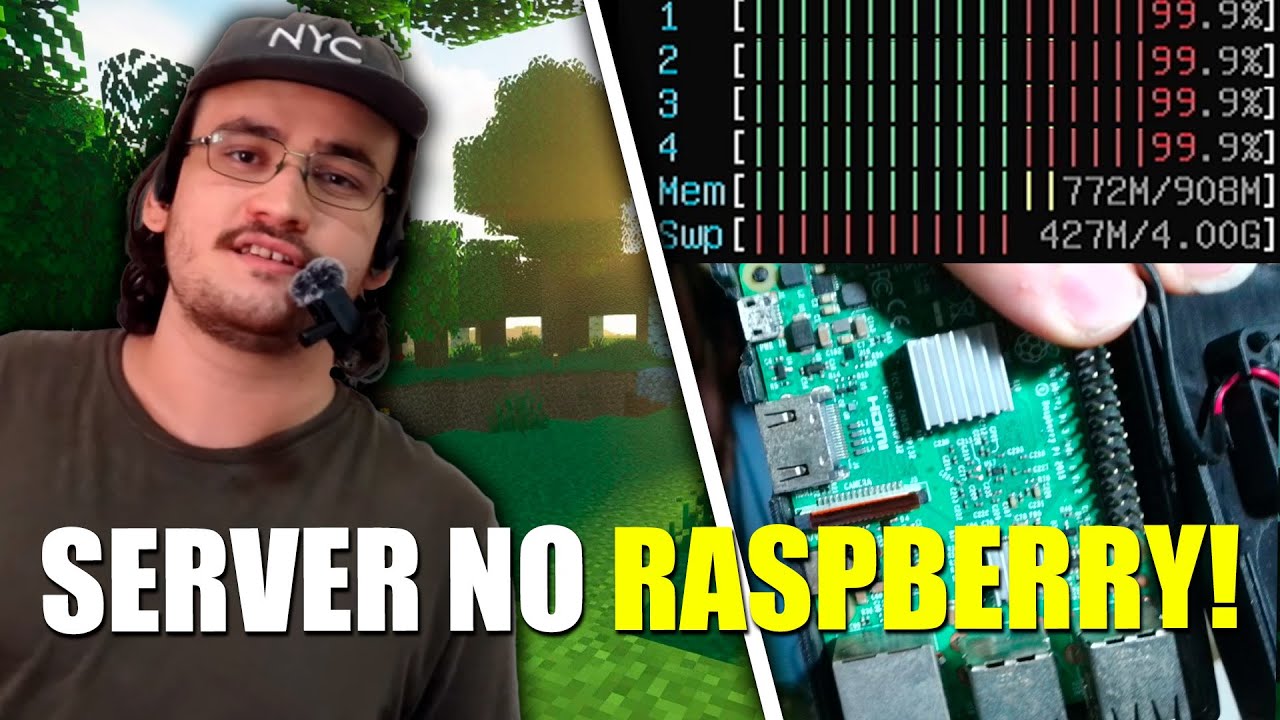 SERVIDOR DE MINECRAFT NO RASPBERRY PI 3! (rodou muito liso!)