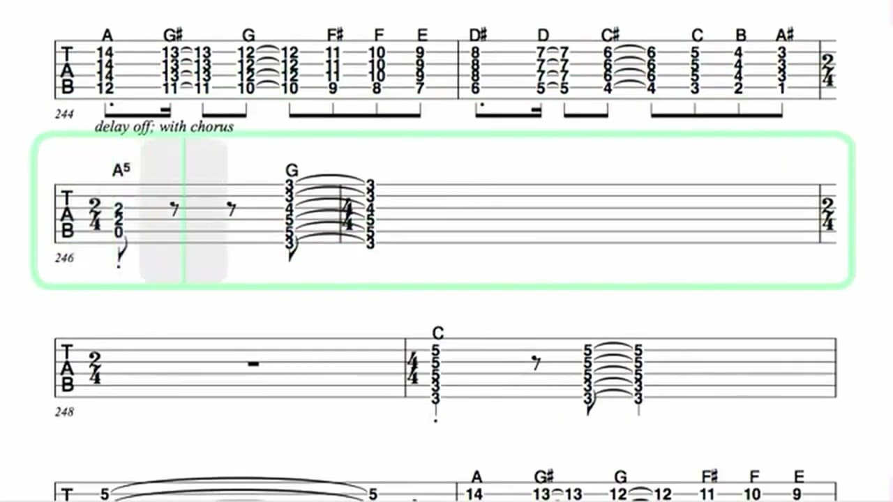 RUSH ● La Villa Strangiato [ Isolated Guitar 1 + TAB ]
