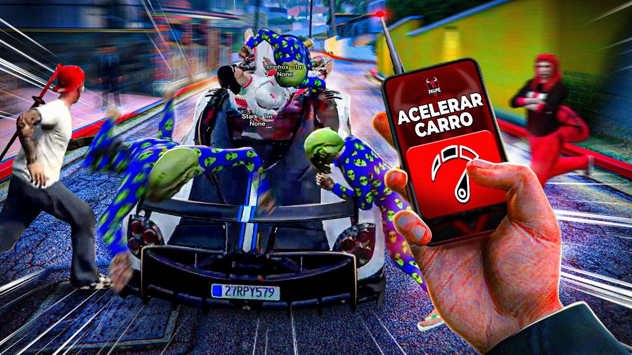 CONTROLANDO CARROS DE PLAYERS NO GTA RP 😂