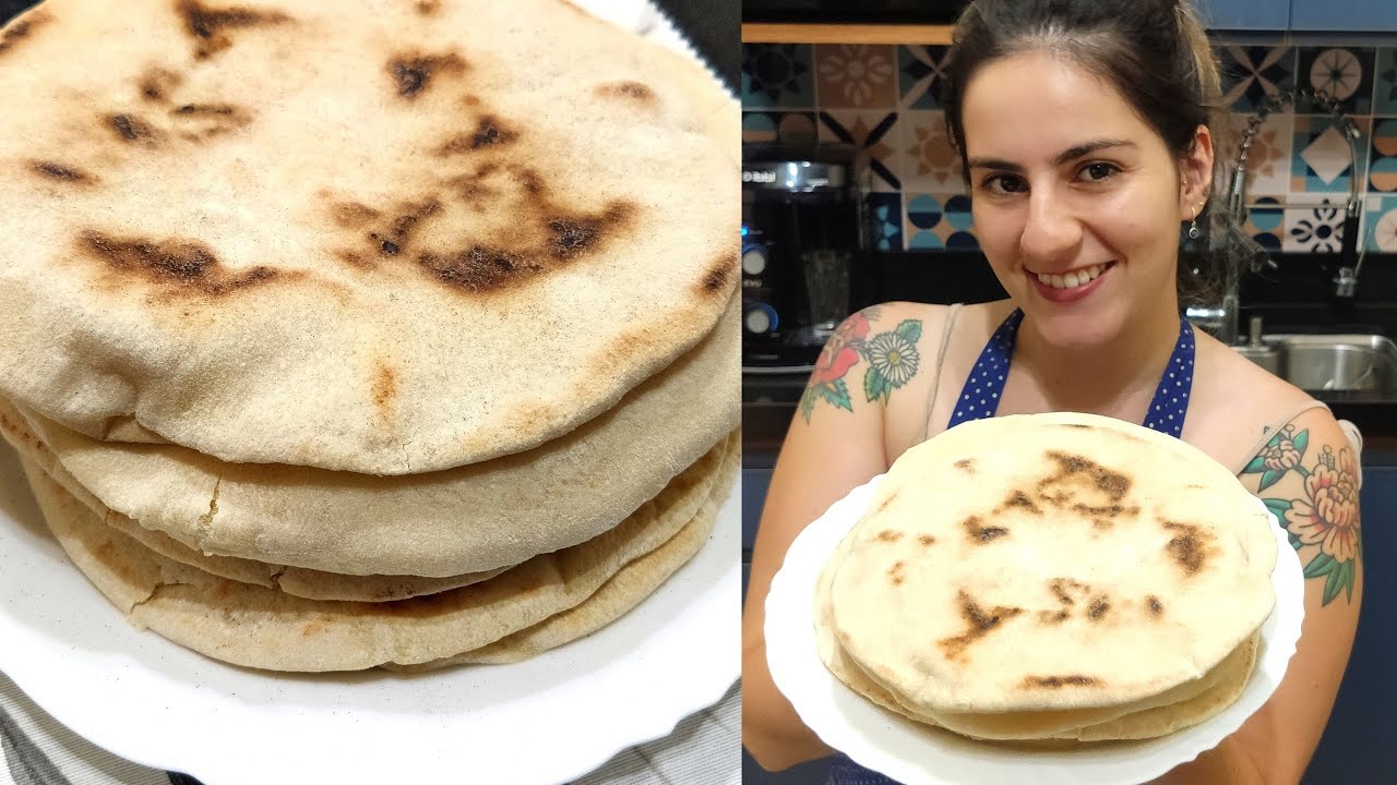 PÃO QUE INFLA NO FORNO 😱 COMO FAZER PÃO SÍRIO CASEIRO│ COMO FAZER PÃO ÁRABE CASEIRO