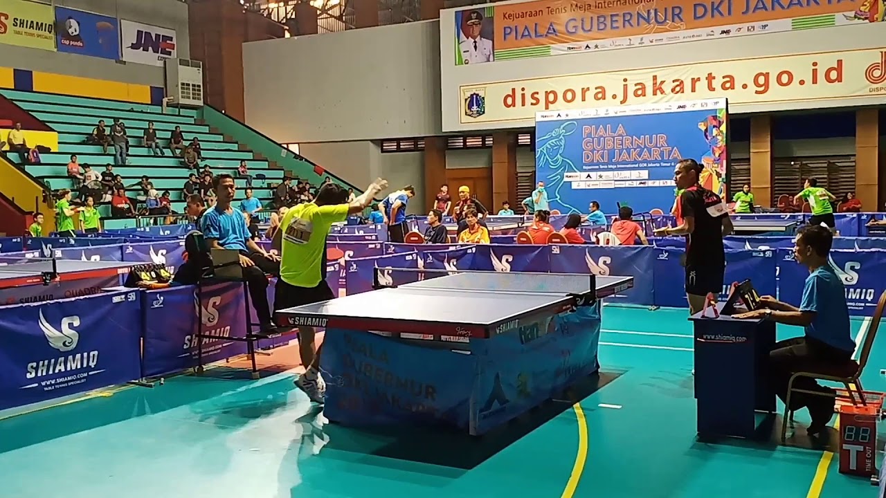 Ficky Supit (Jatim) vs Bagus (DKI Jakarta) - Piala Gubernur DKI Jakarta - Tenis Meja Jakarta