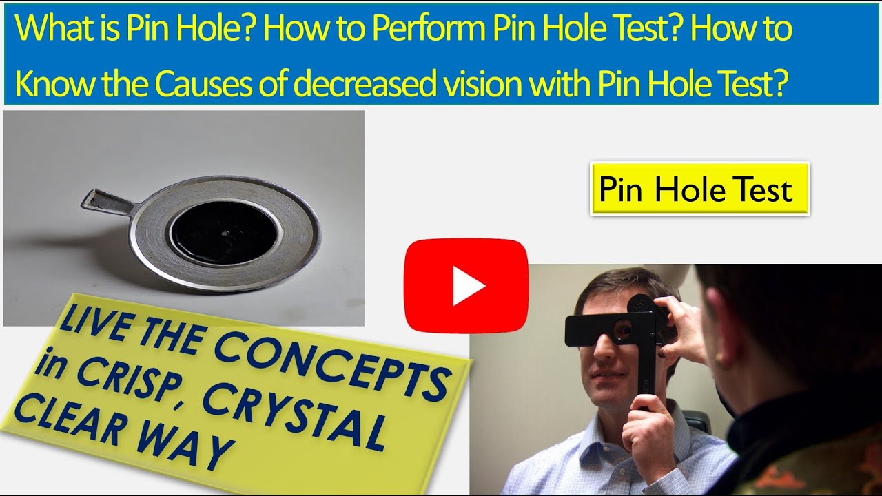 How to Perform Pin Hole Test? How to Know the Causes of decreased vision with Pin Hole Test?