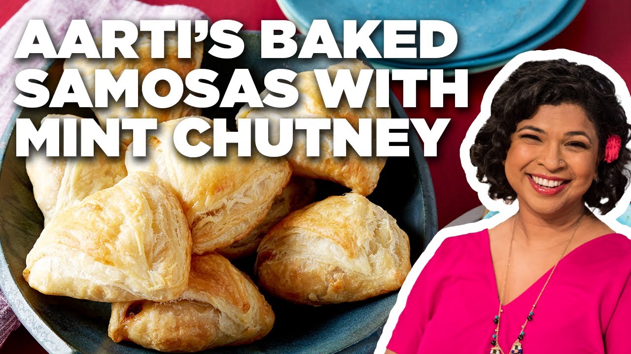 Запеченная самоса с мятным чатни от Аарти Секейры | Вечеринка Аарти | Продовольственная сеть