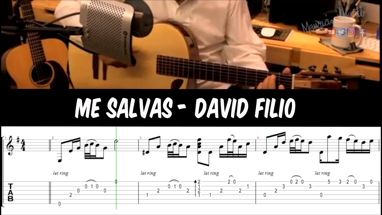 Como tocar Me Salvas de David Filio