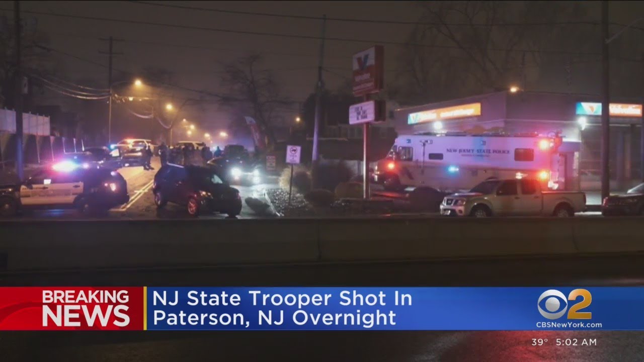NJ state trooper shot in Paterson