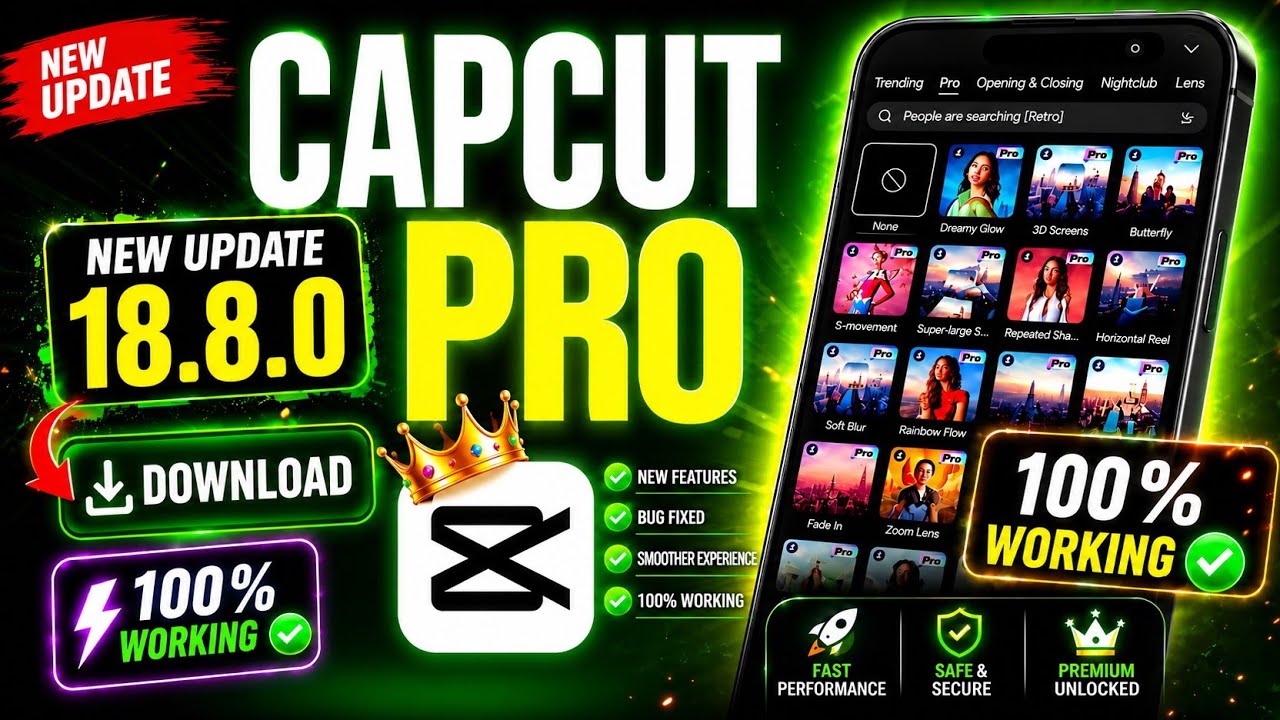 Capcut Pro Latest Update 18.8.0 | 100% Working | Capcut All Problem Solved