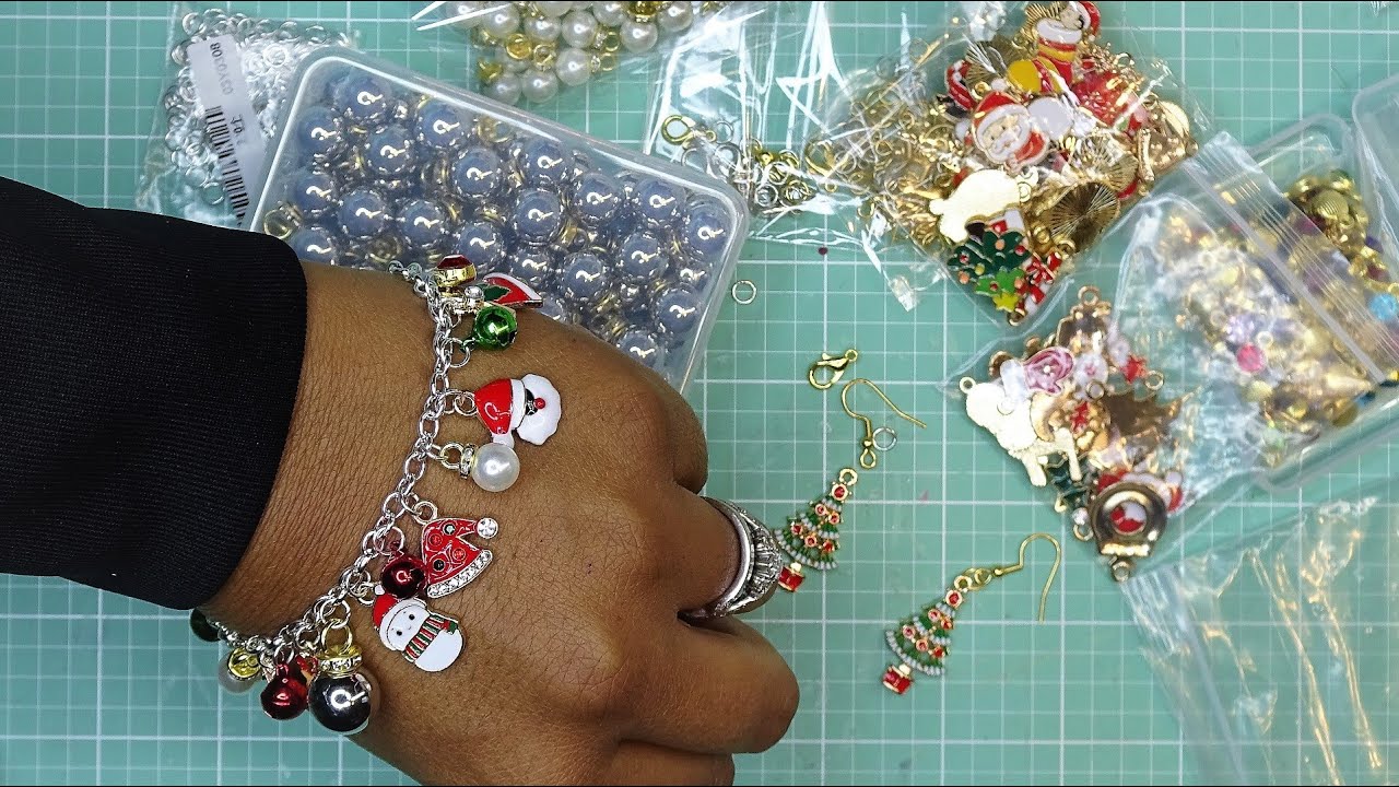 Fast, Easy, Fun & Loaded Charm Bracelet Tutorial incl. a Beading Supplies Haul & Quick Earring Make!