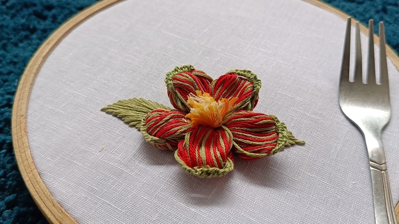 Amazing Flower Embroidery Design For Beginners 
