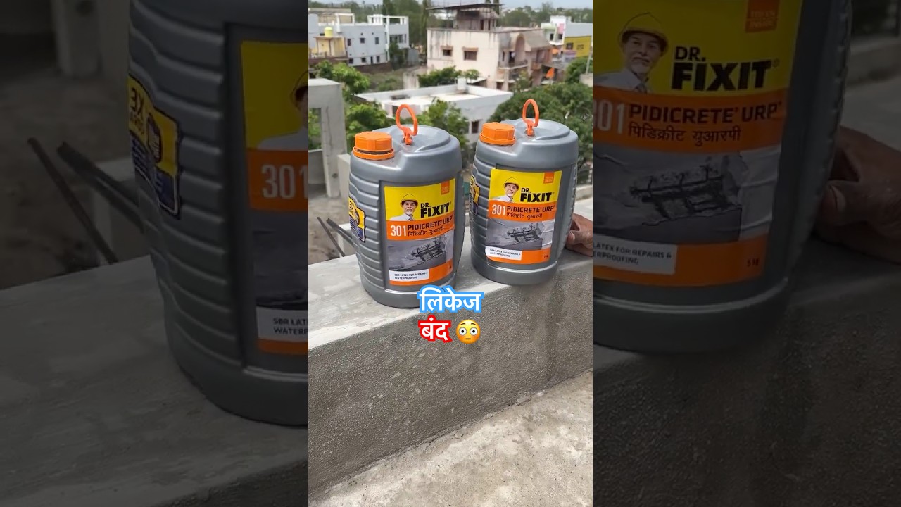 Dr.fixit URP 301 water proofing material for roof slab👌🏻#drfixit #waterproof #roof