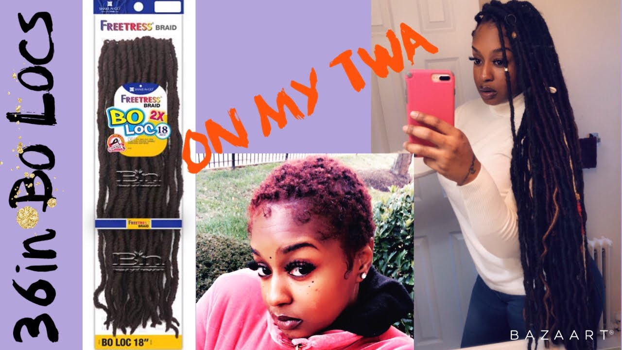 How I Install 36inch Bo Locs on my TWA #NaturalHair #TWA  #ProtectiveStyles #ExtendedLocs #BoLocs