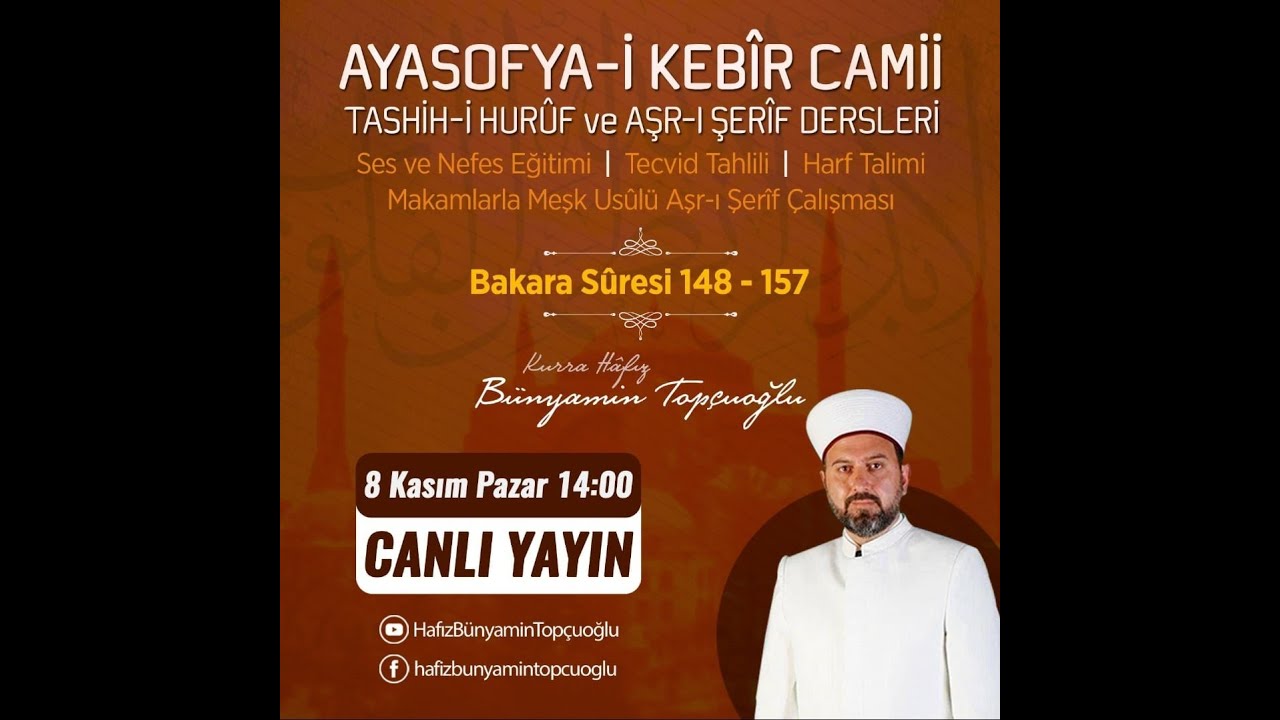 Ayasofya-i Kebîr Câmii Şerîfi'nde Aşr-ı Şerif Çalışması