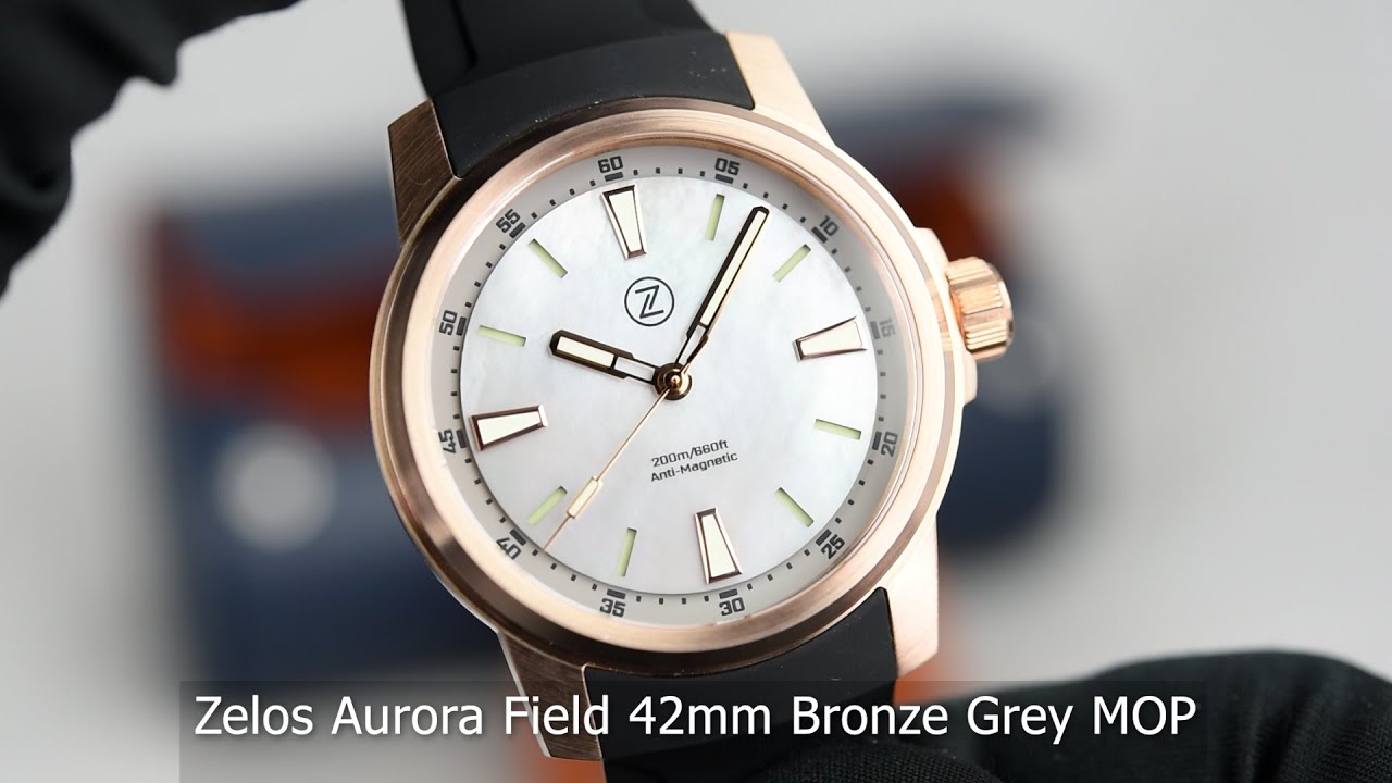 Zelos Aurora Field 42mm Bronze Grey MOP