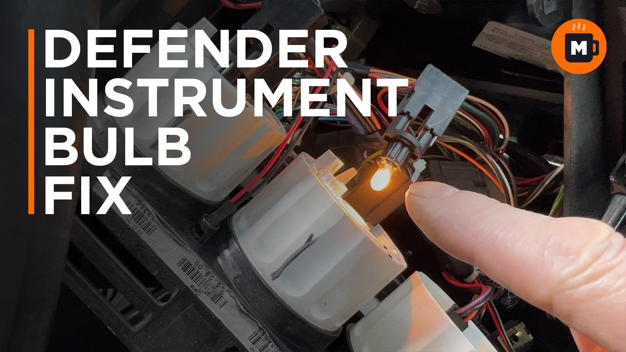 Land Rover Defender instrument binnacle bulb replacement