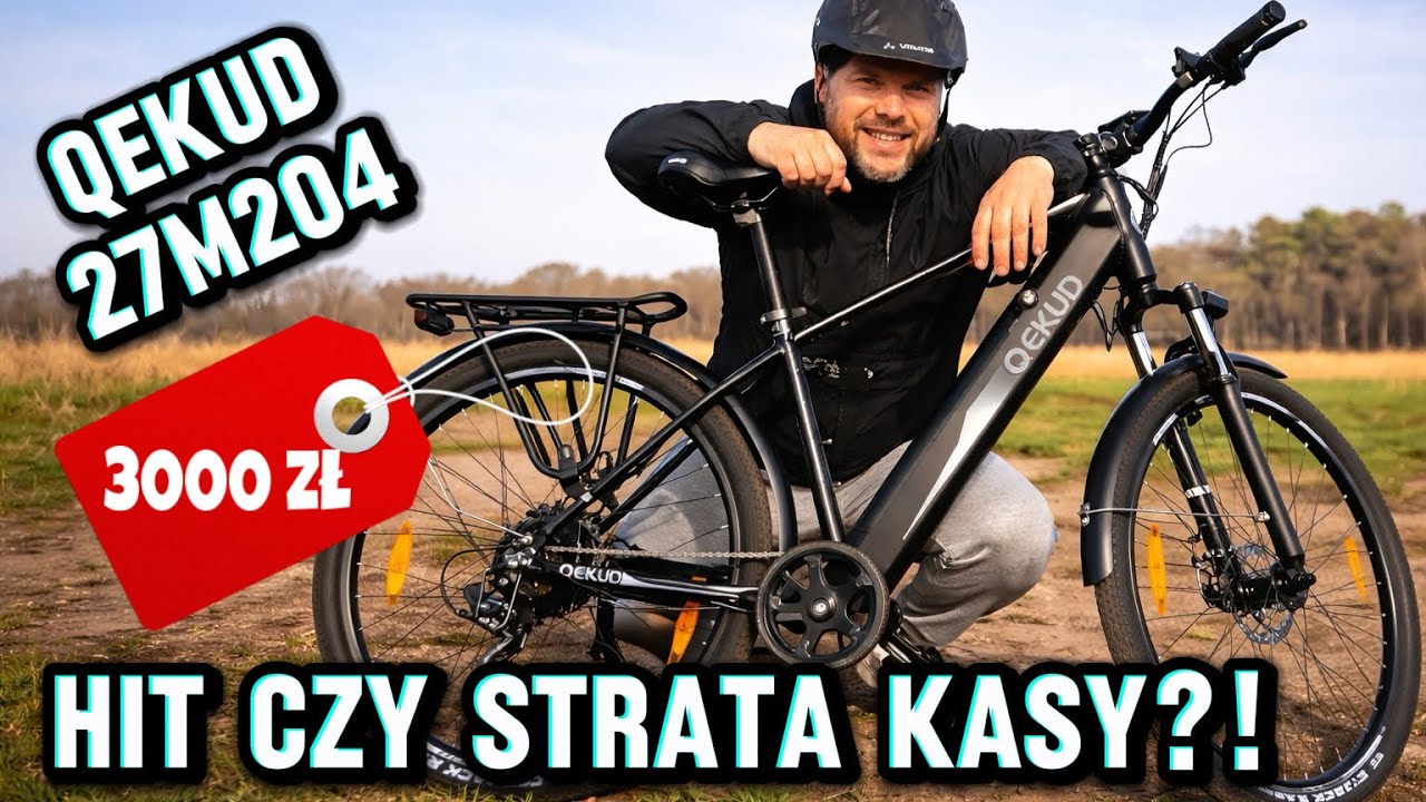 Test i recenzja roweru elektrycznego QEKUD 27M204. Czy warto go kupić?!