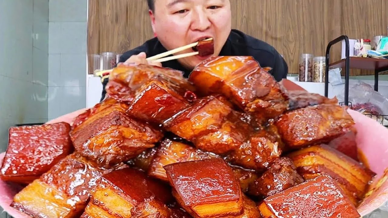 8斤五花肉，阿强做“红烧肉”，鲜美多汁肥而不腻，一口一个猛吃过瘾！｜Mukbang【cram阿強】