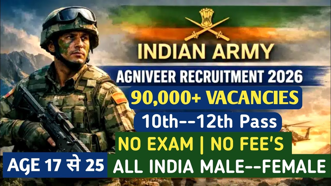 Indian army new vacancy 2026 | Agniveer army New vacancy 2026 | agniveer bharti 2026 | indian army |