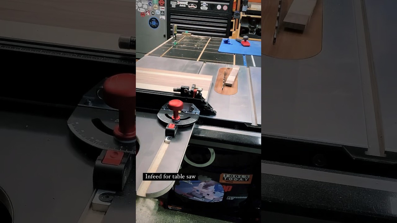 Infeed Extension for the Harvey Compass Miter Gauge #woodworking #woodworker #tools #tablesaw