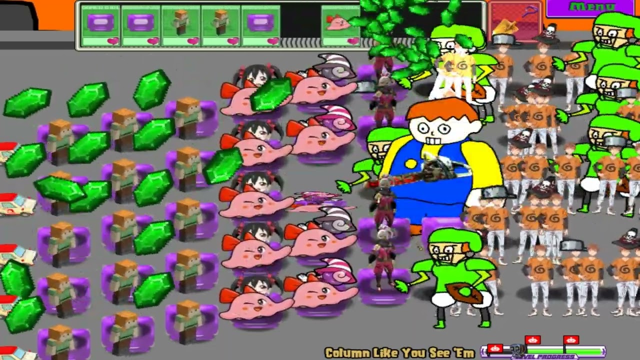 Plants Vs Zombies Mod - (Meme vs. Anime) // Column Like you see em
