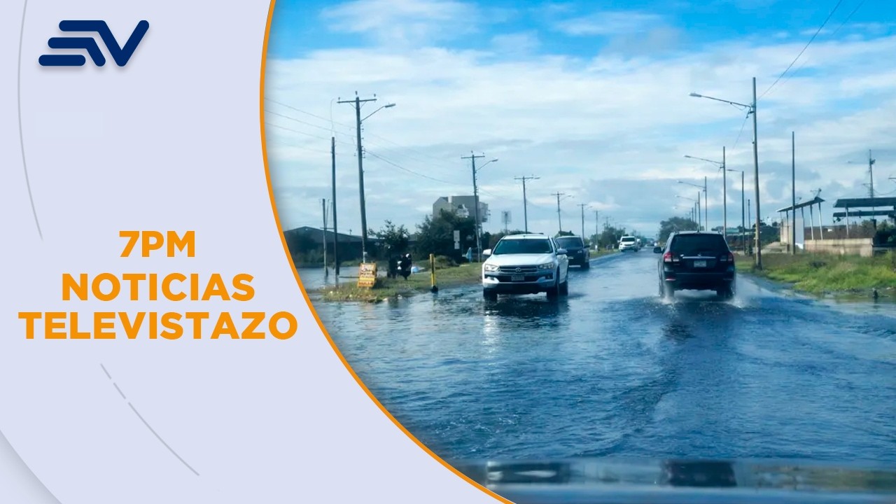 Las lluvias provocaron inundaciones en la vía Babahoyo - Jujan | Televistazo | Ecuavisa