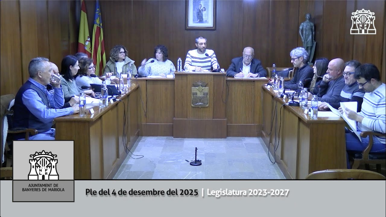 Ple del 4 de desembre del 2025 | Legislatura 2023-2027