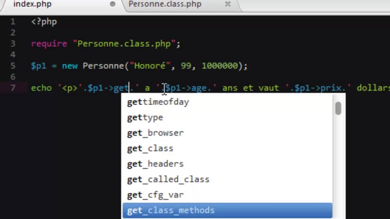 PHP AVANCÉ - 4 - Encapsulation de données