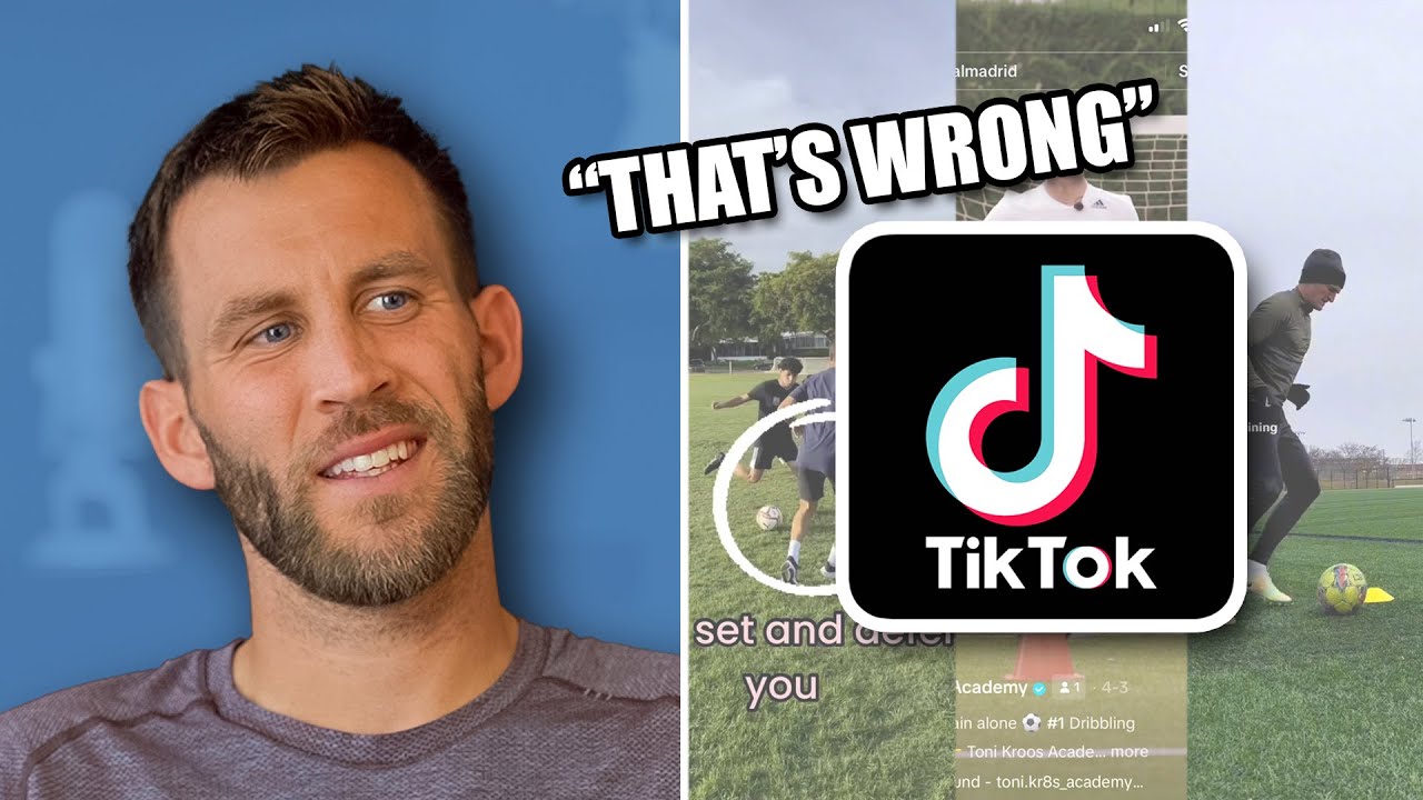 Реакция профессионального футболиста на футбольные тренировки в TikTok