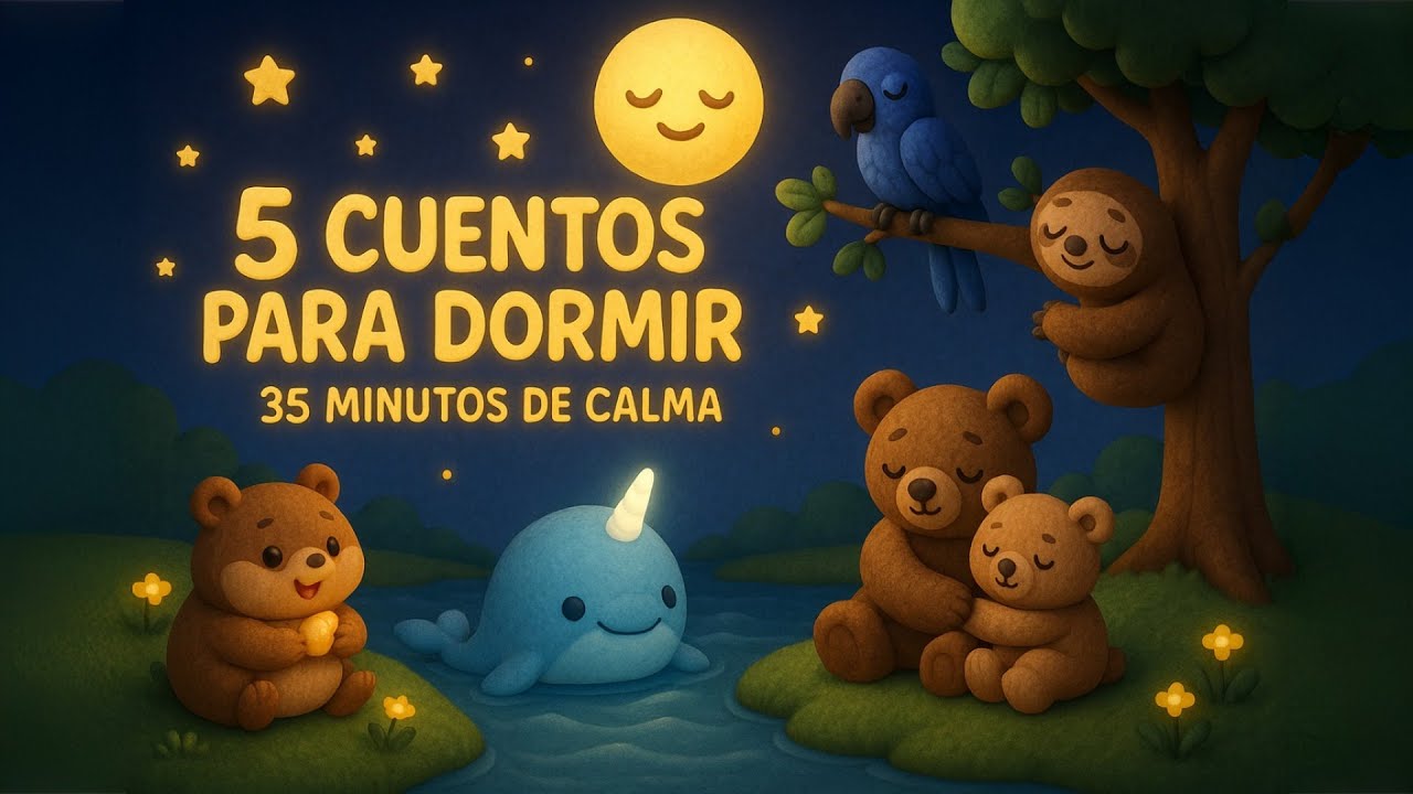5 Cuentos para Dormir - 35 Minutos de Calma y Magia ✨