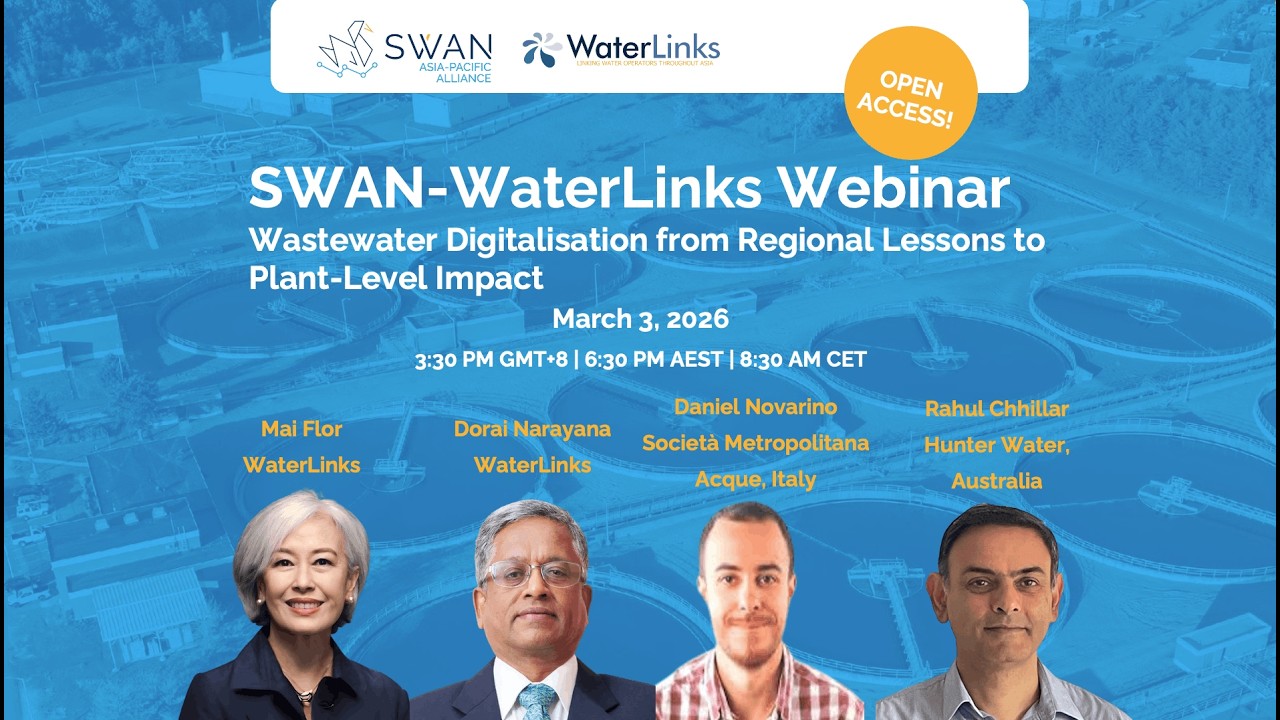 SWAN-WaterLinks Webinar: Wastewater Digitalisation from Regional Lessons to Plant-Level Impact