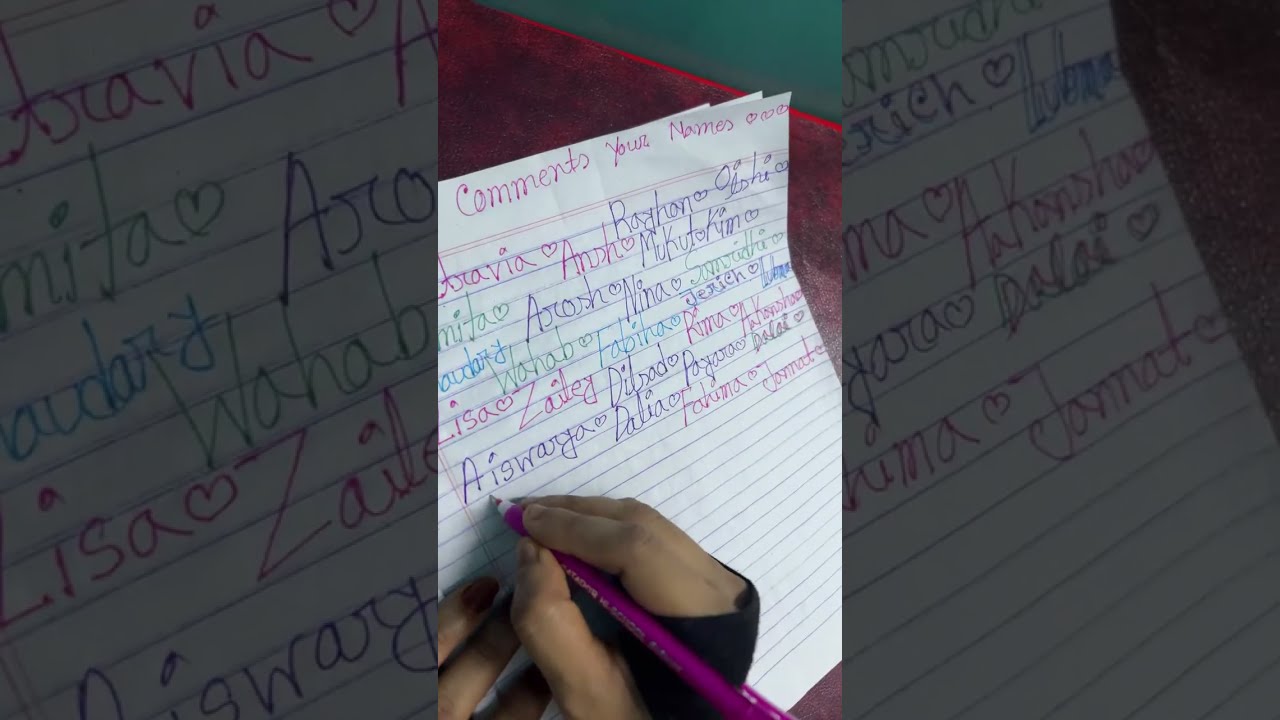 Live Names Writing 💥😱 Comments Your Names ❤️ Writing ✍️ My Subscribers Names