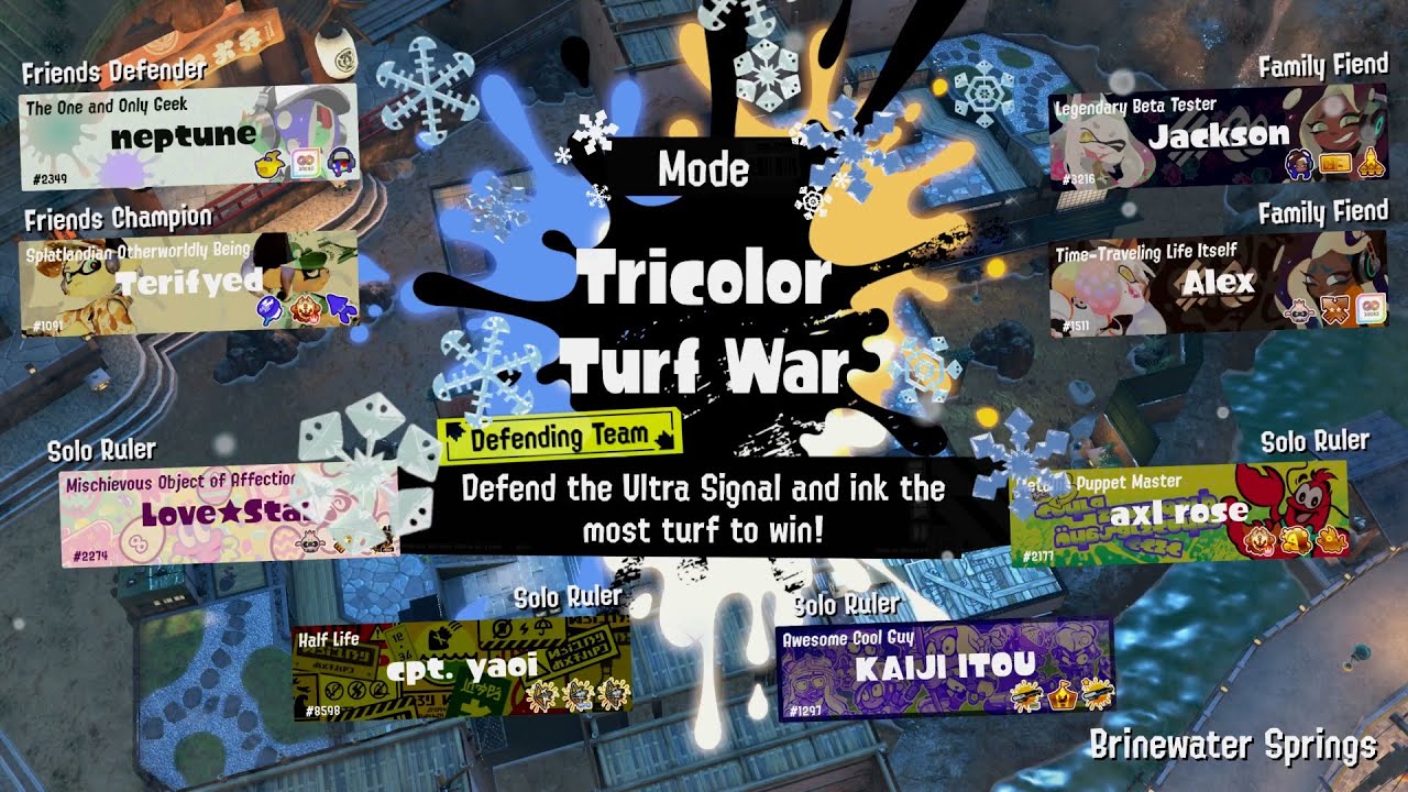 Splatfest #26 - Friends vs. Family vs. Solo (Frosty Fest 2026) Tricolor Battles