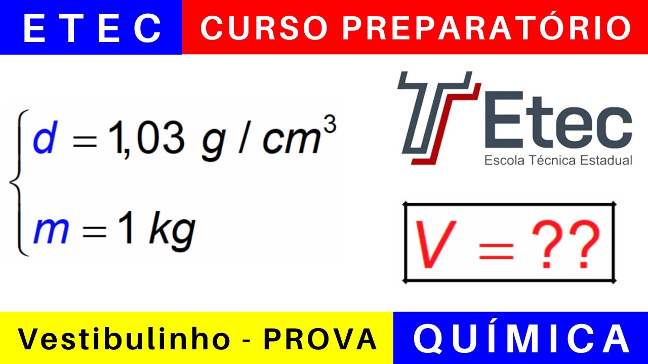 ETEC 🎯 Vestibulinho 2025/2026: o que Estudar para a Prova da ETEC em QUÍMICA @BoraETEC