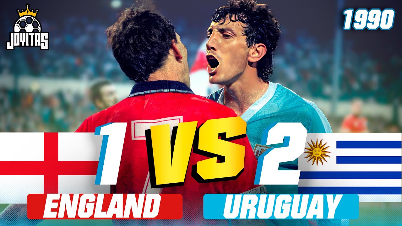 ENGLAND 1-2 URUGUAY ⚽ 1990 Friendly Highlights - Gascoigne, Lineker, Sosa, Francescoli
