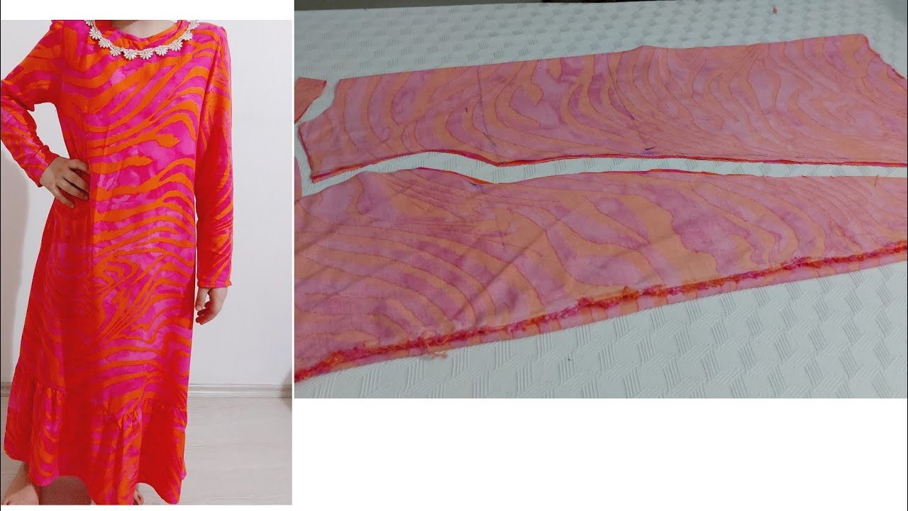 ÇOK KOLAY ÇOCUK ELBİSE DİKİMİ/SEWING MULTI-SLEEVE DRESS (8-9 years)