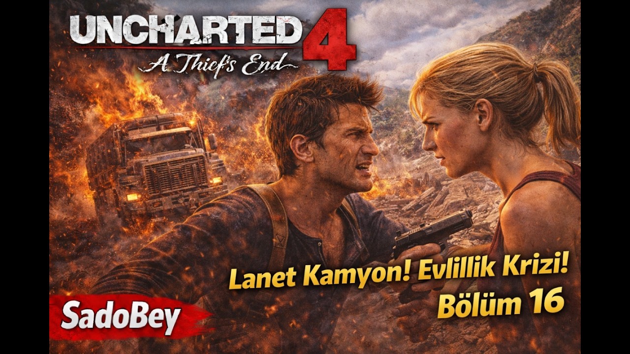 Uncharted 4 Bölüm 16 | Lanet Kamyon! Evlilik Krizi Başlıyor!
